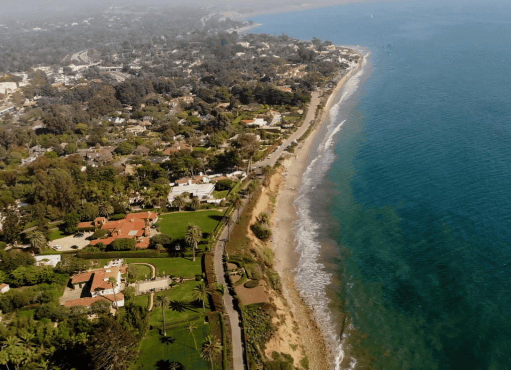 The coastline of Santa Barbara