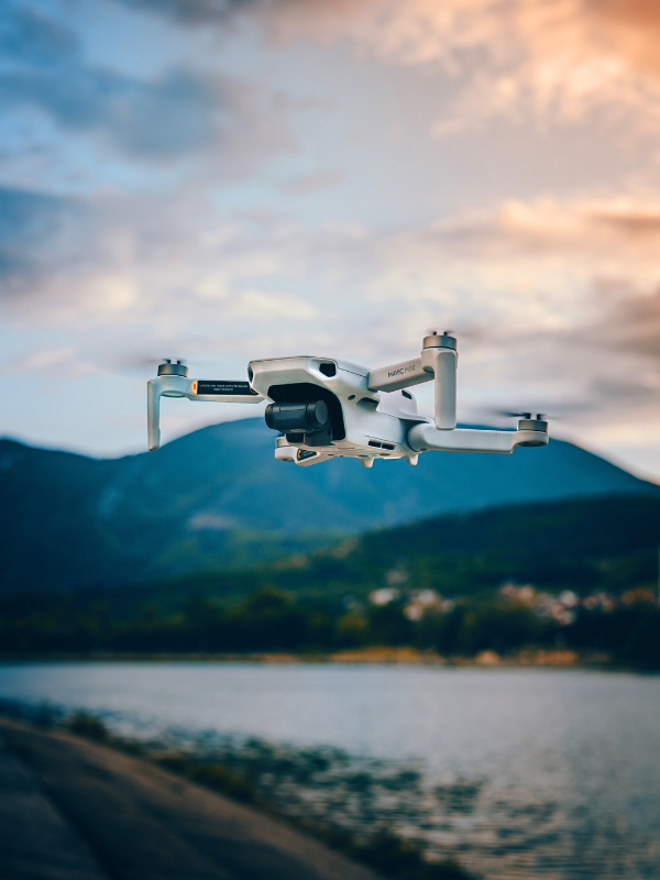 drone surveillance over the ocean